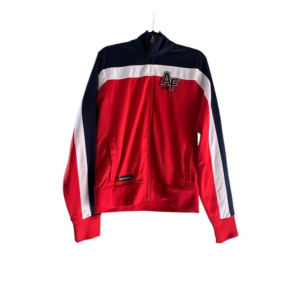 Abercrombie & Fitch Other - Vintage Abercrombie & Fitch Full Zip Track Jacket Mens Size Red Blue Large Y2K